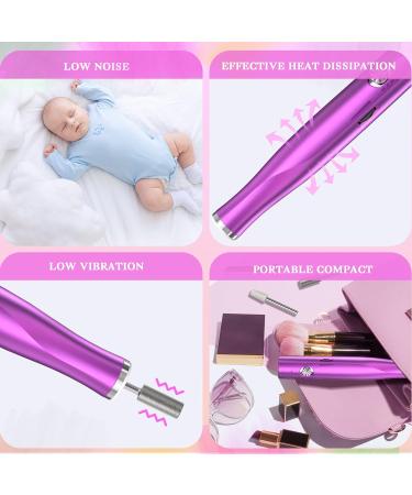 Zoccee 11-in-1 Electric Nail Cutter with Filing Light 22000 RPM Manicure Set for Gel & Acrylic Nails (No Battery Purple) - Buy Online on GoSupps.com