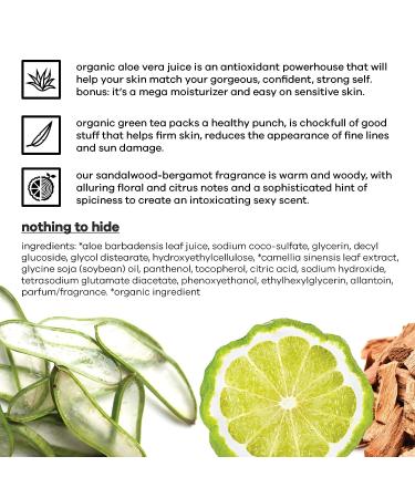 basd Natural Body Wash - Seductive Sandalwood | Organic, Vegan, Hypoallergenic Formula - 8oz Tube - Buy Online on GoSupps.com