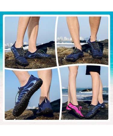 Unisex Fast-Drying Water Shoes for Men & Women - Beach Pool and Kayaking - Drainage Holes - Sizes 36-46 EU - Blue - Buy Online on GoSupps.com