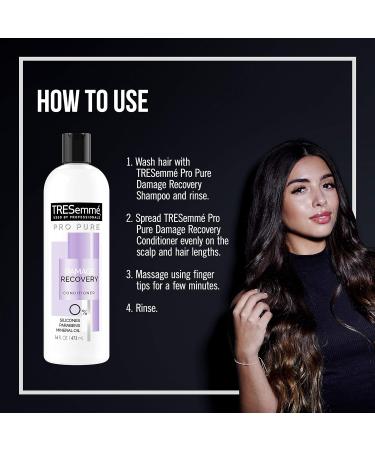 TRESemm Damage Recovery Conditioner for Damaged Hair, 16 oz - Pack of 4 | Silicone-Free & Clean Formula - Buy Online on GoSupps.com