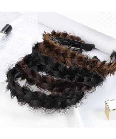 hgnxa Fishbone Braid Headband Anti-slip Tooth Braid Headband Hair Accessories for Women Retro Hairband Jewelry Girls Natural color - Buy Online on GoSupps.com