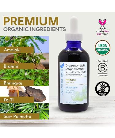 Blue Beautifly Organic Amalaki Scalp Oil Serum - Hair Growth & Nourishing Treatment 4 fl oz - Buy Online on GoSupps.com