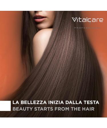 Vitalcare | Keratin Fortifying Shampoo gently cleanses brittle and stressed hair with keratin and arginine 4 x 500 ml - Buy Online on GoSupps.com