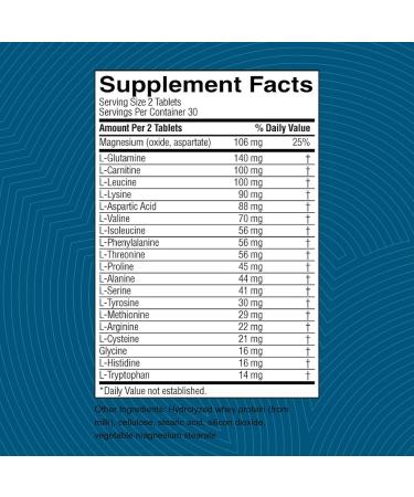 Nature's Sunshine Free Amino Acids - 60 Tablets for Muscle Development Strength & Endurance | International Shipping Available - Buy Online on GoSupps.com