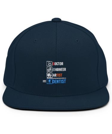 Humorous Orthodontics Snapback Hat | Novelty Dental Expert Cap in Black/Neon Pink Perfect Gift for Endodontists - Buy Online on GoSupps.com