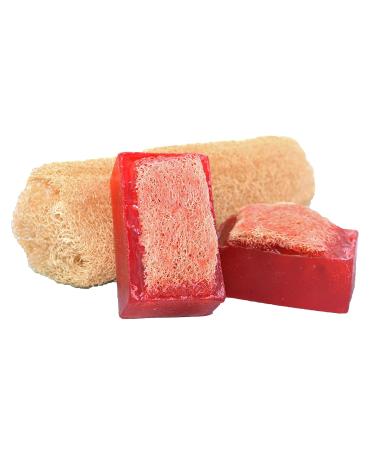 Handmade Luffa Soap Bar (4.5oz) - Exfoliating Verbena & Berries Glycerin Soap | Falls River Soap - International Shipping Available - Buy Online on GoSupps.com
