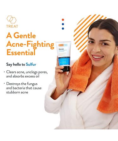 Acne Free Sulfur Foaming Cleanser with Lemon Oil, Ceramides & Oat Extract - 5 oz - Buy Online on GoSupps.com