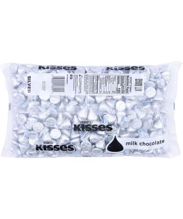 Hershey's Kisses Silver Foil Milk Chocolate Candy Bulk - 66.7 oz Bag (400 Pieces) - Buy Online on GoSupps.com