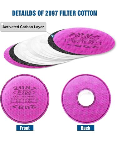 Half Facepiece with 2097 Filter MYGCCA Resin Respirator with Filters for Dust Organic Vapor Used in Painting Woodworking Epoxy Welding  - Buy Online on GoSupps.com