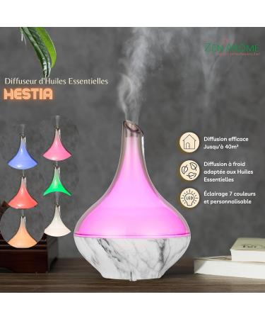 Zen'ar me Hestia Ultrasound Essential Oil Diffuser - Modern Aromatherapy Humidifier with Customizable LED Lighting - Silent & Compact Design for Ultimate Relaxation - Buy Online on GoSupps.com