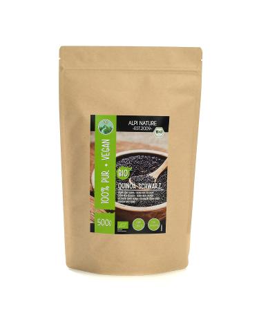 Buy Organic Black Quinoa 500g - Gluten-Free Vegan & 100% Natural - Laboratory Tested - Buy Online on GoSupps.com