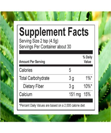 Organic Aloe Vera & Nopal Cactus Powder 1/2 Lb for Digestive Health | 100% Vegan & Pure | ALKAVITA Green - Buy Online on GoSupps.com