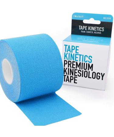 TAPE KINETICS Premium Kinesiology Tape | 2 x 16.4 ft | Waterproof & Latex-Free (Black  Pink  Blue or Beige) Bali Blue