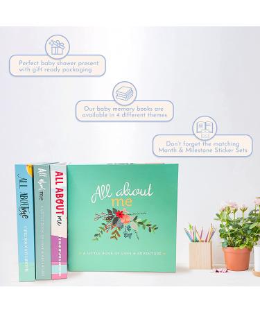 RubyRoo Baby Memory Book for Girls - 60 Page Hardcover Scrapbook for First 5 Years - Keepsake Photo Album and Milestone Journal - Perfect Baby Shower Gift - Buy Online on GoSupps.com