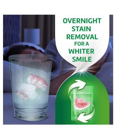 Polident Overnight Whitening Denture Cleaner Tablets - 84 Count (Pack of 3) - Buy Online on GoSupps.com