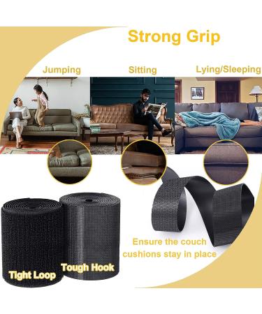 TEUVO Couch Cushion Non Slip Pads to Keep Couch Cushions from Sliding  Premium Hook and Loop Tape with Adhesive for Smooth Surfaces  11cm Wide and 1M Long - Buy Online on GoSupps.com