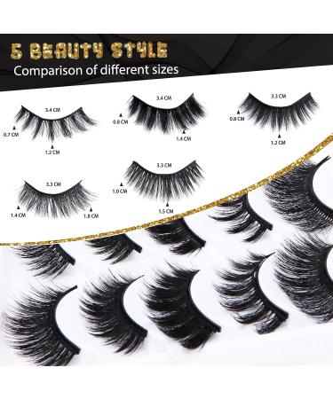Magnetic Eyelashes Kit - 6D Fake Lashes Set with Eyeliner - Natural Look, Waterproof, Easy to Wear - 5 Pairs - Buy Online on GoSupps.com