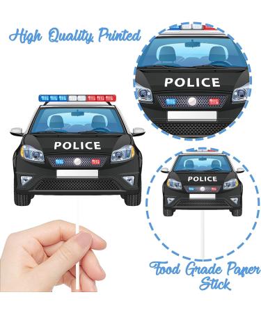 Police Cupcake Toppers 36Pcs Police Party Cupcake Picks Policeman Birthday Party Decoration Police Theme Cake Decorations for Police Officer Baby Shower Supplies - Buy Online on GoSupps.com