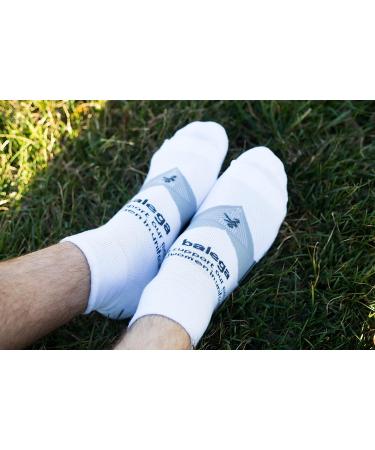 Enduro Performance Quarter Athletic Running Socks - Medium White | Arch Support for Men and Women - Buy Online on GoSupps.com