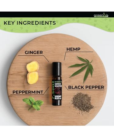 GreenIVe 7 500mg Hemp Roll-On Quick Soothe Therapeutic Essential Oil Blend for Topical Targeting Roll-On (4 Pack) - Buy Online on GoSupps.com