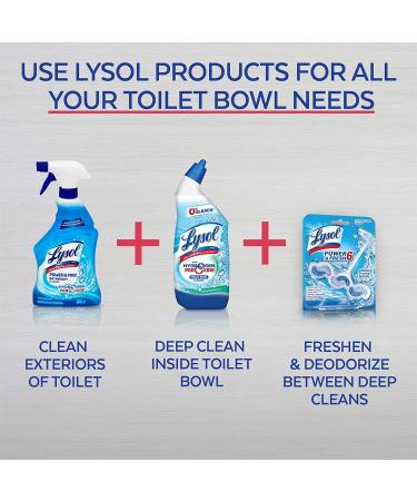Lysol Power and Free Bathroom Cleaner Fresh 22oz (Pack of 2) - Antibacterial Formula - Buy Online on GoSupps.com