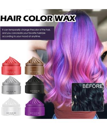 Temporary Natural Hair | Coloring Mud Hair Wax Color | Hairstyle Cream Color Wax | Hair Color Wax | Color Hair Wax Temporary | Versatile Hair Color Wax wax for men's hair (Brown 30ml) - Buy Online on GoSupps.com