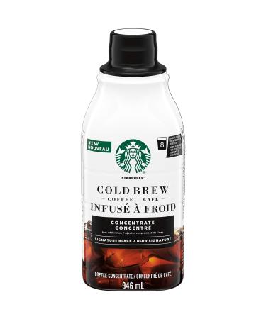 Starbucks Cold Brew Coffee Concentrate Signature Black 946 milliliters Unflavored 946 ml (Pack of 1)