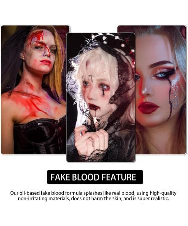  Jsnwernb Washable Artificial Blood for Halloween - 60ml Halloween Blood Makeup Kit | Multi-Purpose Party Film Cosplay Photography Event Security - Buy Online on GoSupps.com