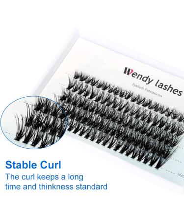 C Curl 40D 0.07mm Cluster Eyelash Extensions | Mixed 8-16mm | 40 Root Individual Clusters Lash Extensions - Buy Online on GoSupps.com
