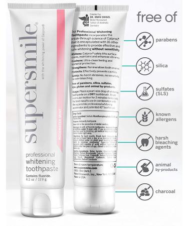 Supersmile Professional Whitening Toothpaste - Rosewater Mint 4.2 oz for Bright Teeth - Buy Online on GoSupps.com