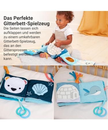 Little Big Friends Soft Activity Book 2 in 1 | Multi-Purpose Developmental Toy & Ocean Teether | Ideal for Crib Attachment - Buy Online on GoSupps.com