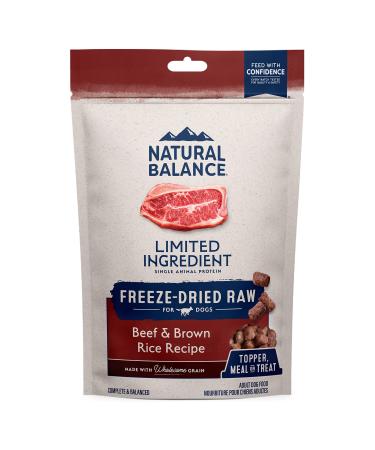 Natural Balance Limited Ingredient Freeze-Dried Raw Adult Grain-Free Dog Food Protein Options Include Beef or Chicken 13 oz Beef & Brown Rice