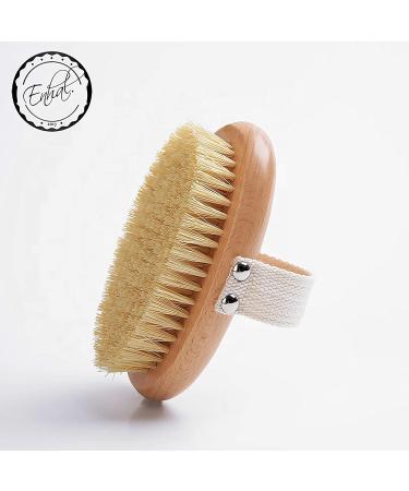Enhal Premium Vegan Body Brush - Anti-Cellulite & Lymphatic Drainage | Professional Medium Strength Dry Brush with Natural Bristles for Flawless Skin - Buy Online on GoSupps.com