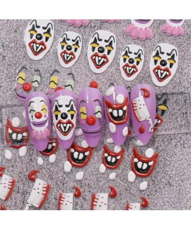 JMEOWIO 3D Embossed Halloween Nail Art Stickers Decals Self-Adhesive 5D Cute Ghost Pumpkin Star Nail Supplies Nail Art Design Decoration Accessories 4 Sheets - Buy Online on GoSupps.com