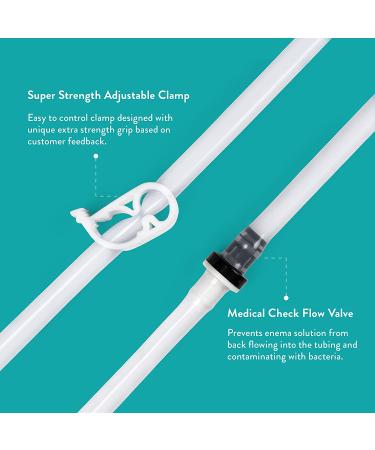 Aussie Health Co Enema Kit Replacement Parts Pack - Tubing, Check Valve, Clamp, Connector & Draw-String Bag - Buy Online on GoSupps.com