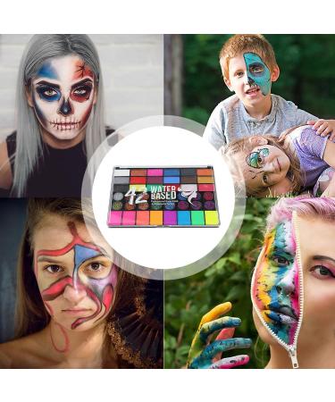  Yhsioaklo Face Makeup | Face Makeup with 42 Colors and Cream - Face and Body Paint for Men and Women for Parties Theater and Costumes - Buy Online on GoSupps.com