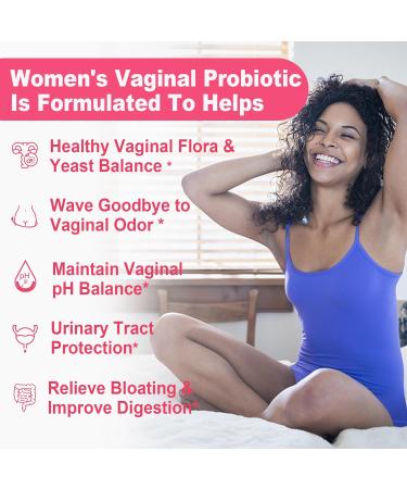 Vaginal Probiotics for Women - PH Balance Gummies with Cranberry & D-Mannose | Zero Sugar Supports Vaginal & Urinary Health | 60 Count - Buy Online on GoSupps.com