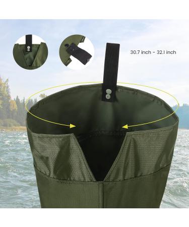 Lightweight Waterproof Hip Waders for Men and Women - Size 10 Army Green - Buy Online on GoSupps.com