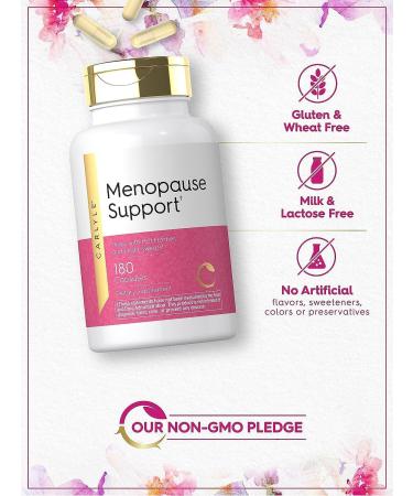 Menopause Support Supplement | 180 Capsules | Hot Flash & Night Sweat Relief | Non-GMO Gluten-Free Formula - Buy Online on GoSupps.com