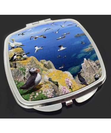 Advanta Group Puffins and Sea Bird Montage Make-Up Compact Mirror