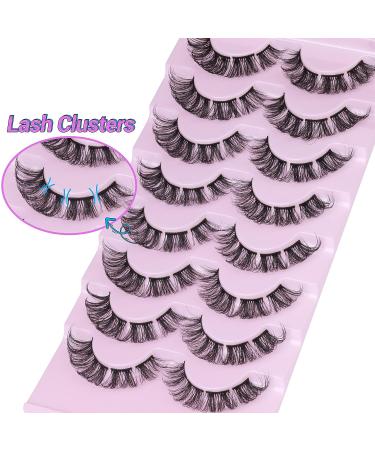 Ruairie Curl Lash Clusters - Natural Look Fluffy Wispy Extension 9-14MM - DIY Individual Eyelash Extensions - 8 Pairs - Buy Online on GoSupps.com