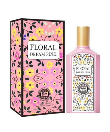Hybrid & Company Women Floral Dream Pink Eau De Parfum Natural Spray Vaporisateur 3.4 Fl Oz FLORAL DREAM PINK 3.4 Fl Oz (Pack of 1)