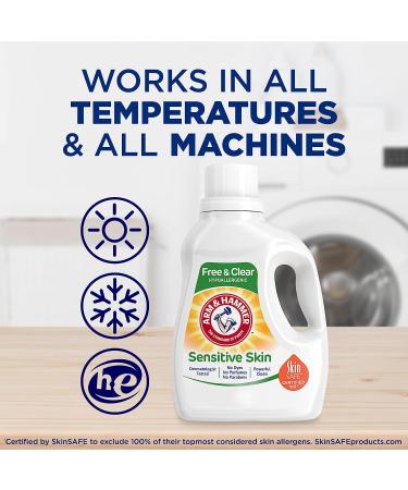 Arm & Hammer Sensitive Skin Free & Clear Liquid Laundry Detergent - 105 Loads | 105 fl oz - Buy Online on GoSupps.com