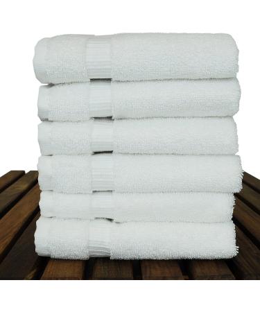 BC BARE COTTON Eco Washcloths - Set of 6 White | Dobby Border | Sustainable Eco-Friendly Products - Buy Online on GoSupps.com