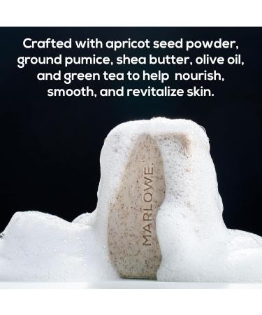 MARLOWE. No. 102 Men's Body Scrub Soap 7 oz (6 Bars) Warm Santal Scent Best Exfoliating Bar for Men Made with Natural Ingredients Apricot Seed Powder Shea Butter Olive Oil Green Tea Extracts Warm Santal 7 Ounce (Pack of 6) - Buy Online on GoSupps.com