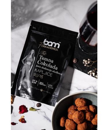 BAM Dark Chocolate Drops No Added Sugar Cookies Melting Chips Homemade and Professional Baking 250 Grams - Buy Online on GoSupps.com