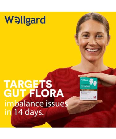 Wellgard Vitagut Probiotics for Gut Allergen-Free 12 Billion CFU Per Capsule Scientifically Proven Vegan Made in UK - Buy Online on GoSupps.com