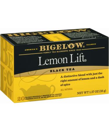 Bigelow Lemon Lift Black Tea, Caffeinated, 20 Count (Pack of 6), 120 Total Tea Bags Lemon Lift 20 Count (Pack of 6)