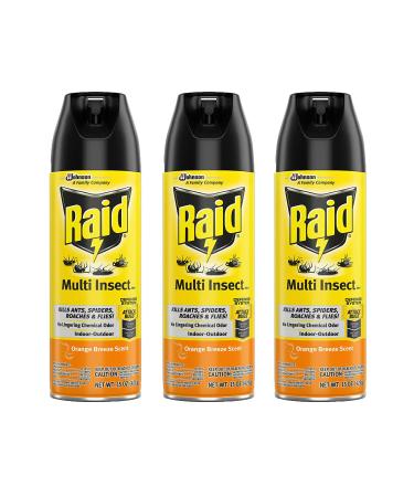 Raid Multi Insect Killer, Orange Breeze, 15 OZ (Pack - 3)