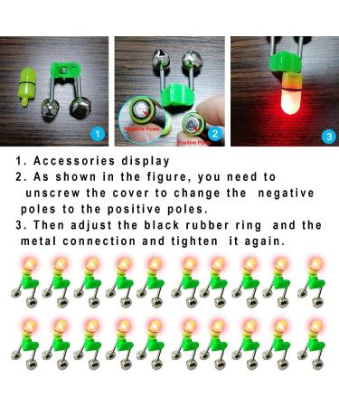 Cailauer 20Pcs LED Twin Bell Night Fishing Alarm Clip - LED Bite Indicator for Fishing Rods - Buy Online on GoSupps.com